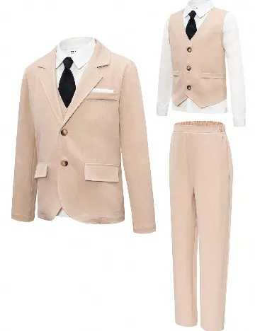 Costum Shein Kids, crem Crem