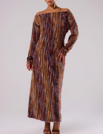 Rochie lunga Musera, mix culori