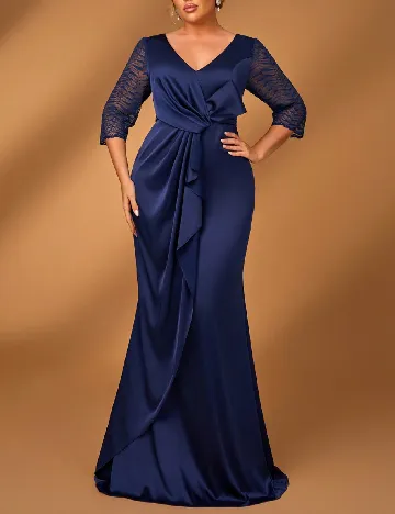 Rochie lunga SHEIN CURVE, albastru Albastru
