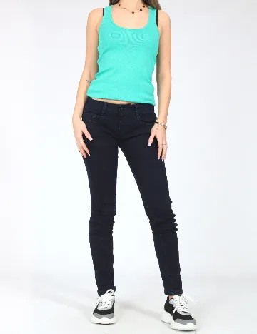 Blugi Zara, albastru Albastru