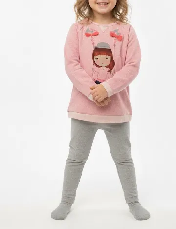 Compleu Zara, roz/gri