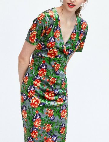 Rochie medie Zara, floral print