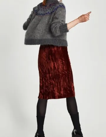 Fusta Zara, caramiziu Maro