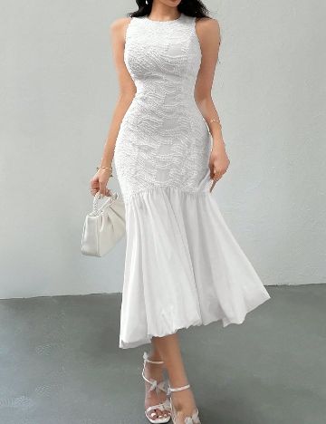 Rochie medie SHEIN, alb