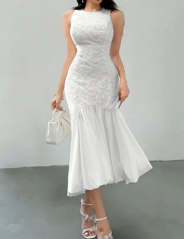 Rochie medie SHEIN, alb Alb