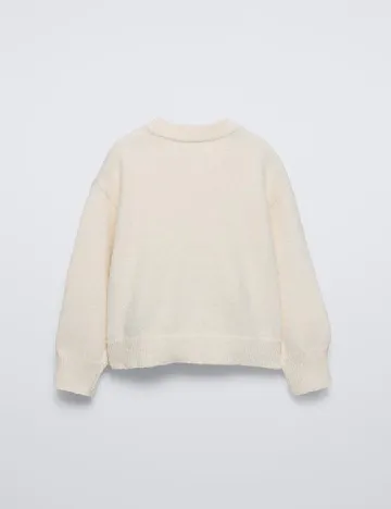 Pulover Zara, crem Crem