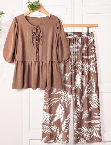 Compleu SHEIN CURVE, maro