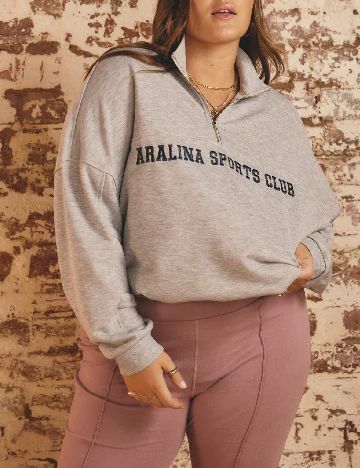 Bluza Aralina Plus Size, gri