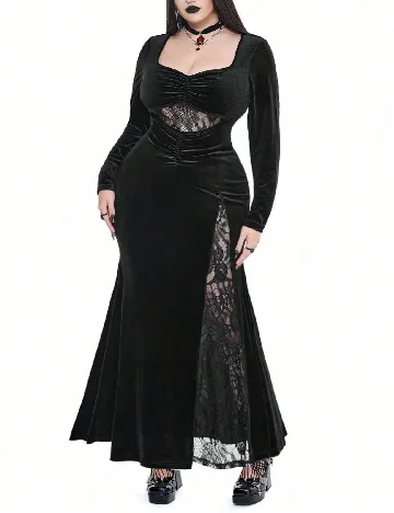 Rochie lunga SHEIN CURVE, negru Negru