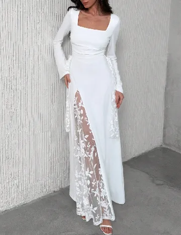 Rochie lunga SHEIN, alb Alb