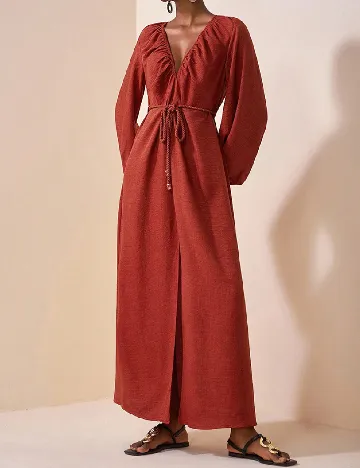 Rochie lunga SHEIN, caramiziu Portocaliu