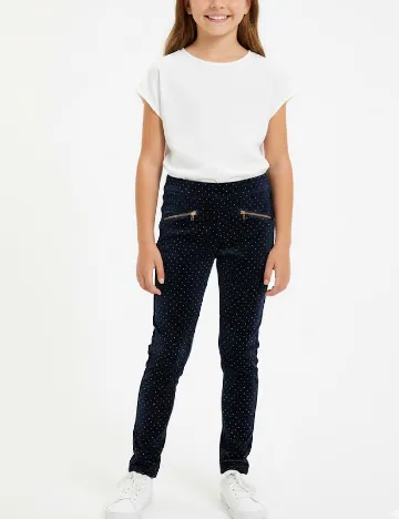 Pantaloni Zara, bleumarin Albastru