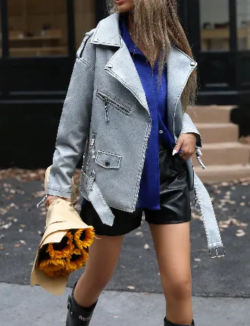 Jacheta Oversize SHEIN, gri Gri