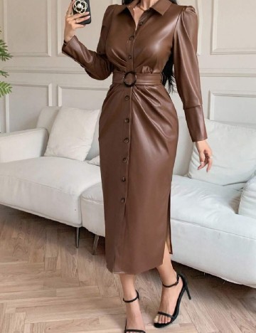 Rochie medie SHEIN, maro