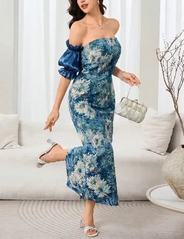 Rochie lunga SHEIN, albastru Albastru