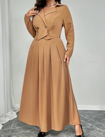 Compleu SHEIN CURVE, maro