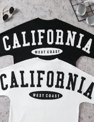 Set bluze 2 bucati Shein Kids, alb/negru