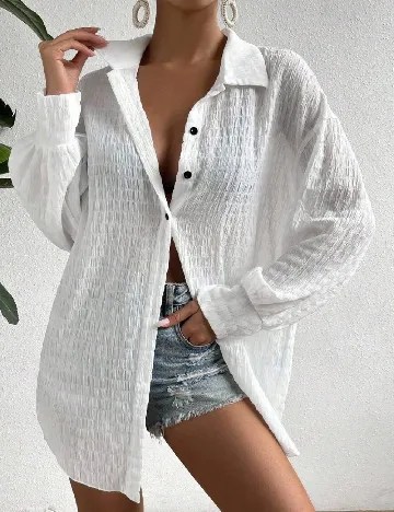 Camasa SHEIN, alb Alb