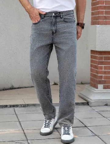 Blugi SHEIN Plus Size Men, gri Gri