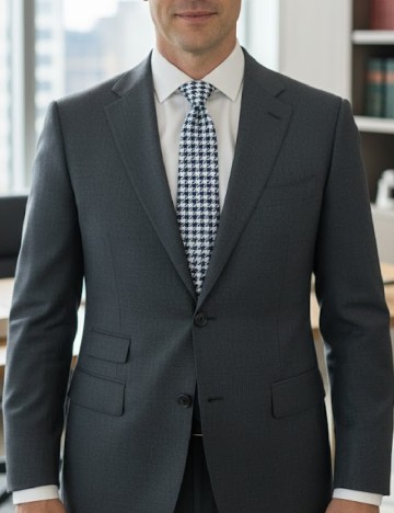 Cravata Massimo Dutti, alb/albastru