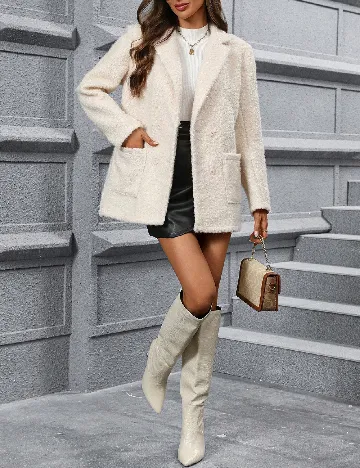 Jacheta SHEIN, ecru Alb