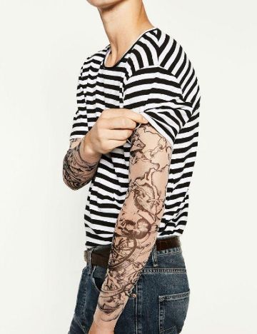 Tricou Zara, alb/negru