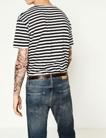 Tricou Zara, alb/negru