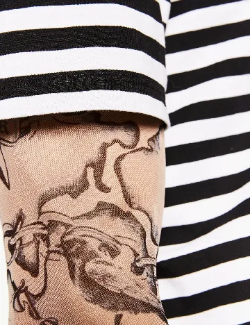 Tricou Zara, alb/negru Alb