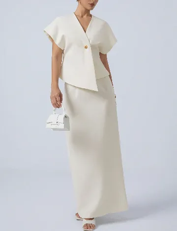 Compleu Aveloria, ecru Alb