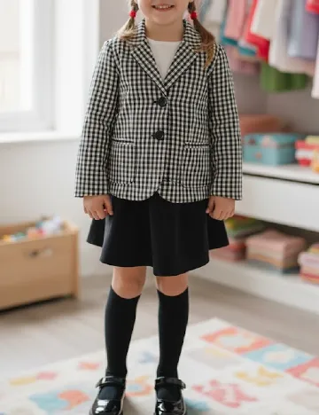 Jacheta Zara, alb/negru Negru