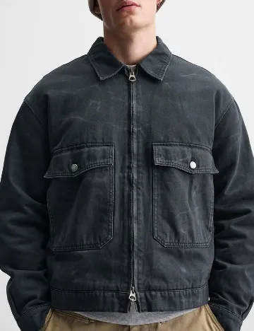 Jacheta Zara, gri inchis Gri