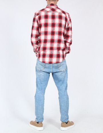 Camasa Zara, rosu/alb