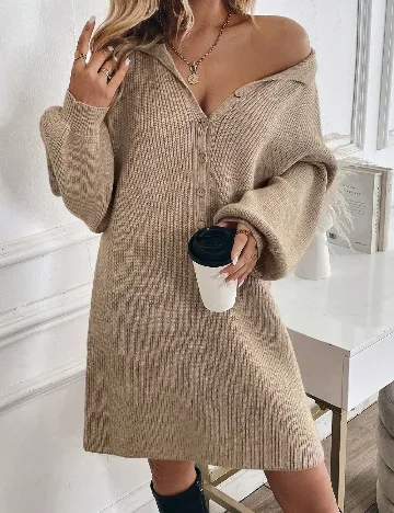 Rochie scurta SHEIN, crem Crem