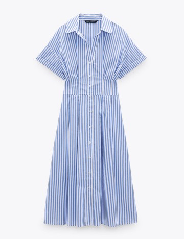 Rochie Zara, alb/albastru