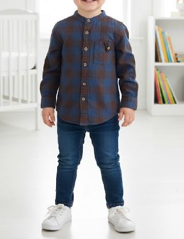 Camasa Zara, albastru/maro