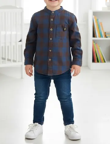 Camasa Zara, albastru/maro Albastru