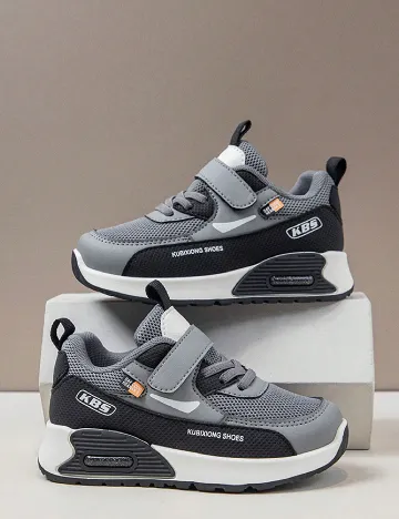 Adidasi Shein Kids, gri/negru Gri