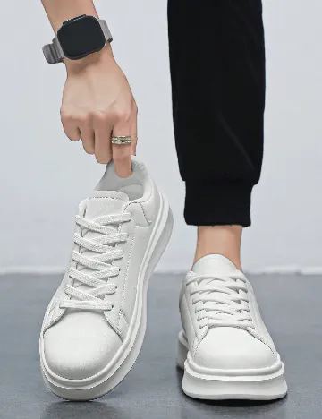 Adidasi SHEIN, alb Alb