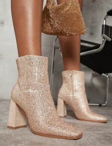 Botine SHEIN, crem Crem