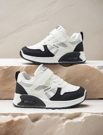 Adidasi Shein Kids, alb/negru