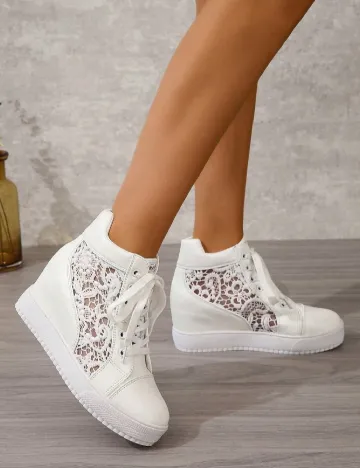 Adidasi SHEIN, alb Alb