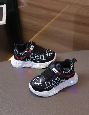 Adidasi cu luminite Shein Kids, negru Negru