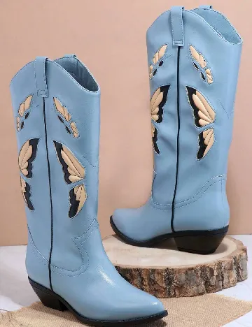 Cizme SHEIN, albastru Albastru