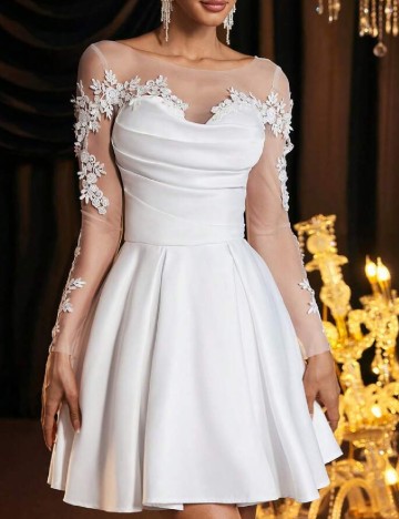 Rochie scurta SHEIN, alb