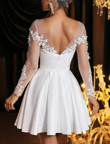 Rochie scurta SHEIN, alb Alb