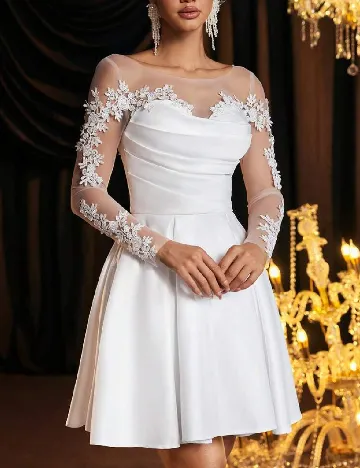 Rochie scurta SHEIN, alb Alb