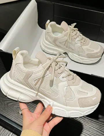 Adidasi SHEIN, crem Crem