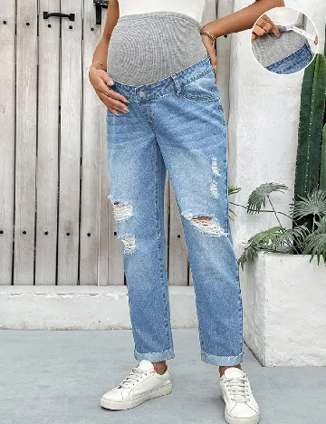 Blugi SHEIN Maternity, albastru Albastru