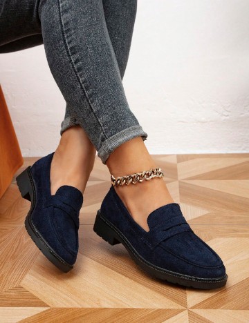 Mocasini SHEIN, bleumarin