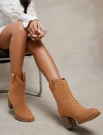 Botine SHEIN, maro Maro